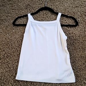 Zenana white crop tank top XS
